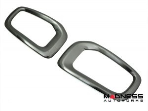 Jeep Renegade Front Fog Light Trim - Dark Brushed Stainless Steel (2015-2018)